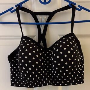 Victoria's Secret Black and White Polka Dot Sports Bra